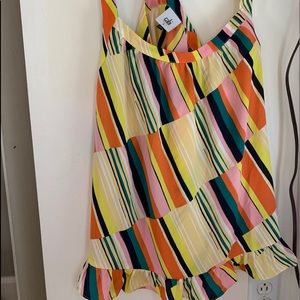 CABI colorful blouse! Size small. Peplum bottom